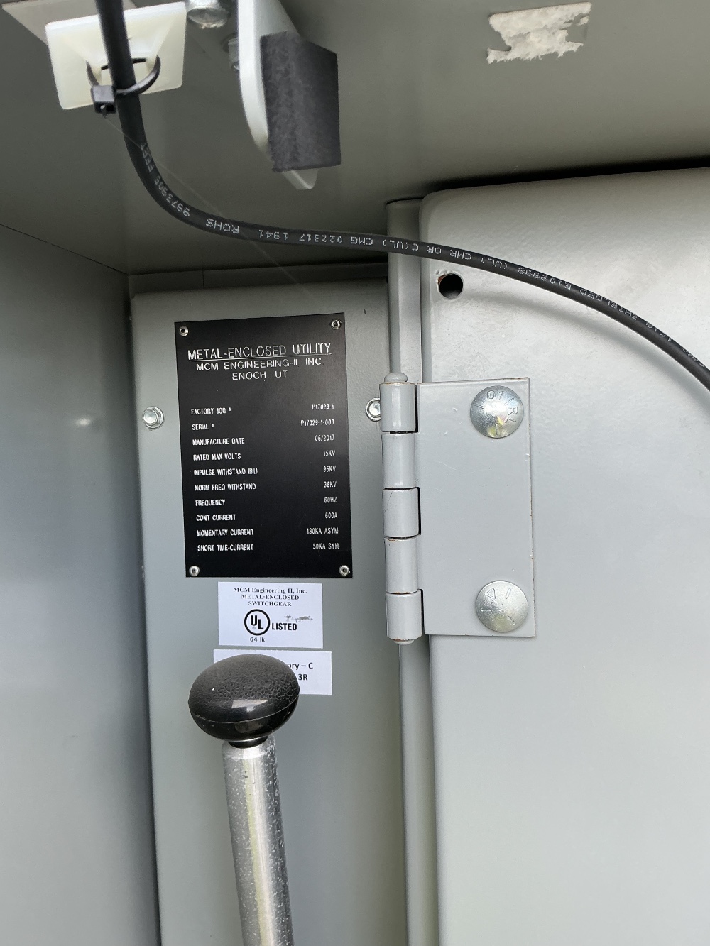 15 KV MCM Engineering #VR-15100-12, NEMA 3R Outdoor Switchgear, 1200 Amp Vacuum Breaker, Primary Metering - Image 6