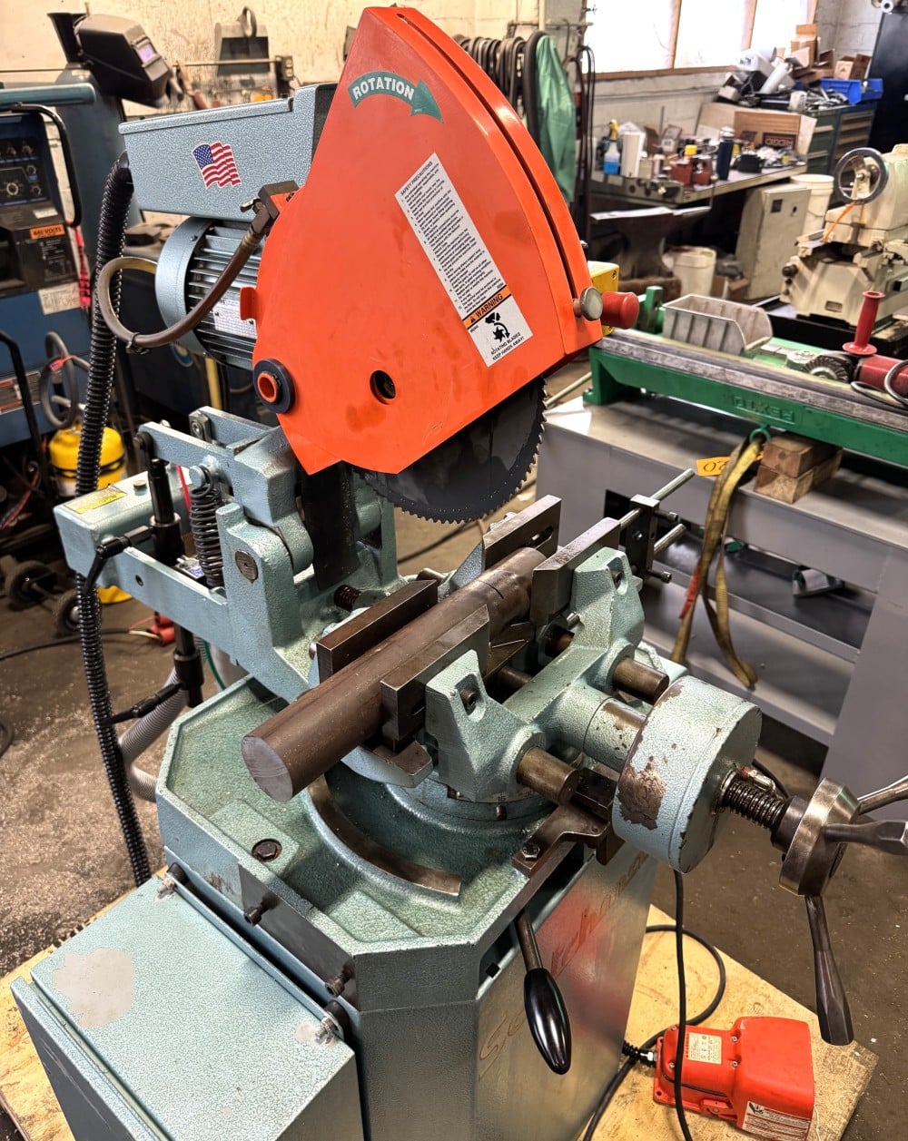14" Scotchman #CPO-VS-350LT/PK/PD, miter cold saw, variable speed, 2" Solids, 4" Tube, power down feed, air - Image 7