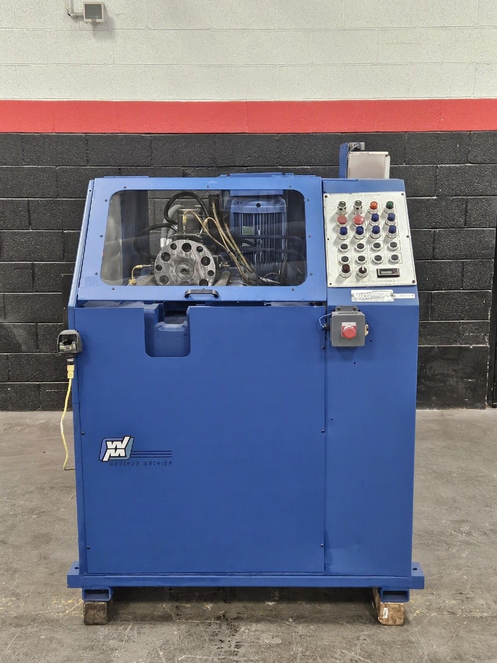 1.5" Wauseon Machine #1385, tube end former, hydraulic clamp, Allen Bradley controls - Image 2