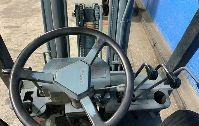 Nissan #CPJ01A15-V, Propane Forklift, 76" Lift Height, 77" Mast, 17141 Hours - Image 7
