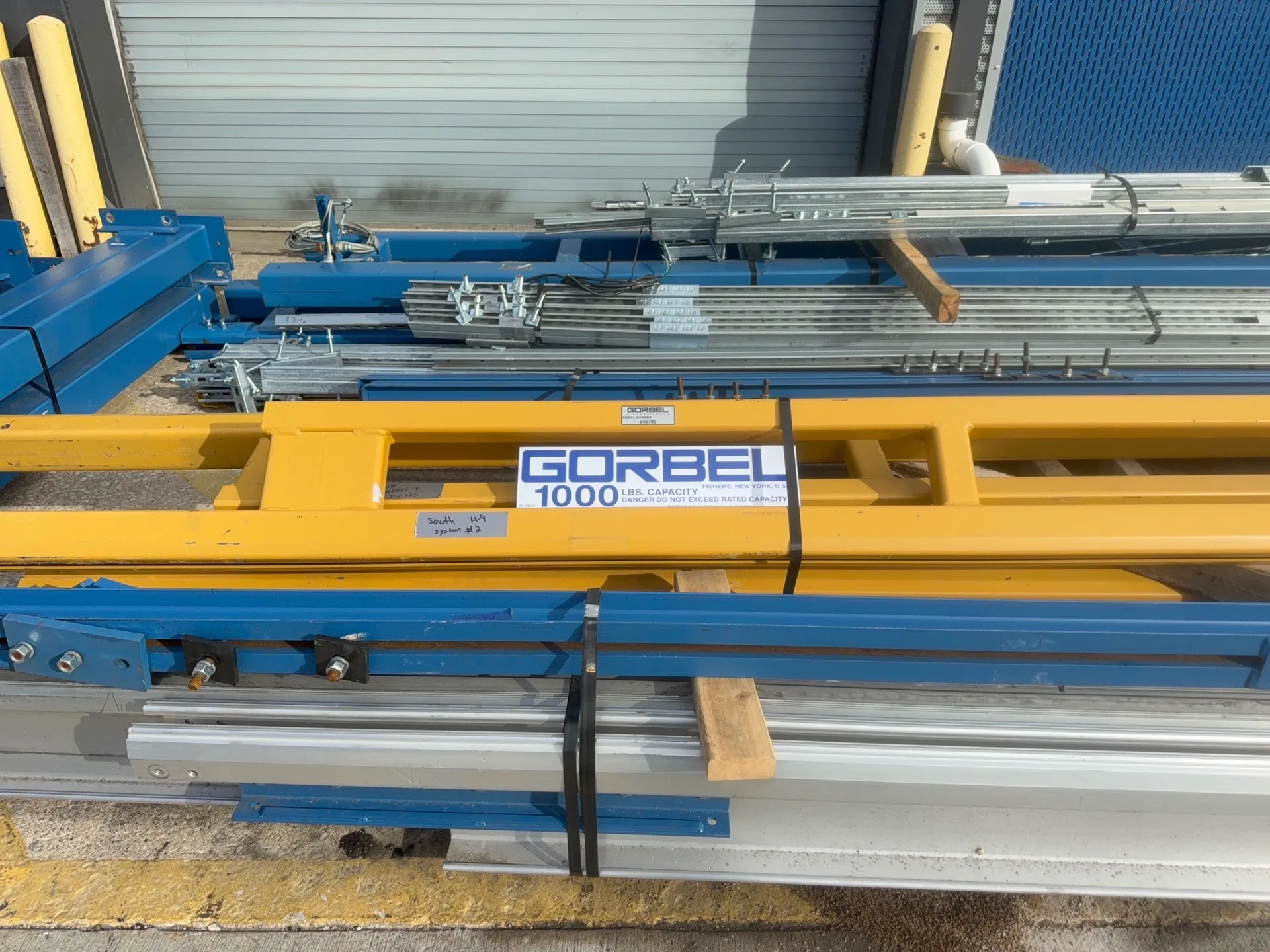 1 Ton, Gorbel, Freestanding Workstation Crane System, 2000 lb., 6 Leg Posts - Image 7