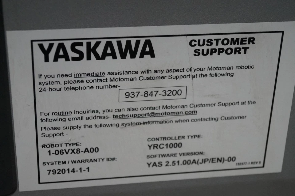 Yaskawa Motoman, GP8, Robot System w/ YRC1000 Control, tested, warranty, video - Image 9