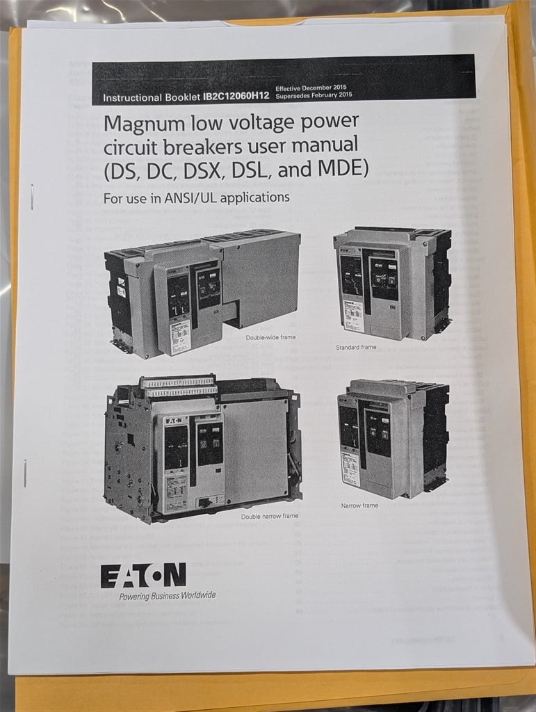4000 Amps, Eaton, Magnum DS, MDSC4N3VEANNNNCLCN4EMNNBX, 600 Volts, 3 Pole, 100 kA, New in Box - Image 9