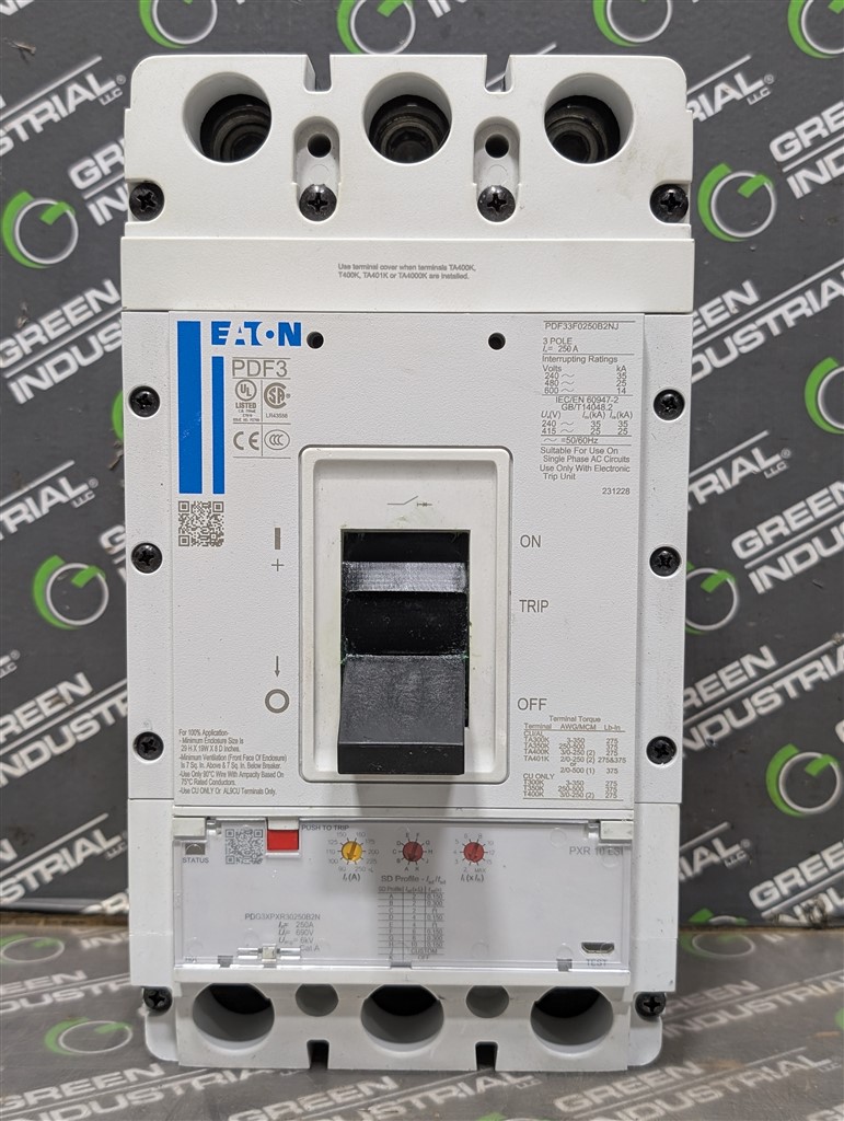 250 Amps, Eaton, Power Defense PDF3, PDF33F0250B2NJ, 600V., 3 Pole, T281 LSI, New in Box - Image 5