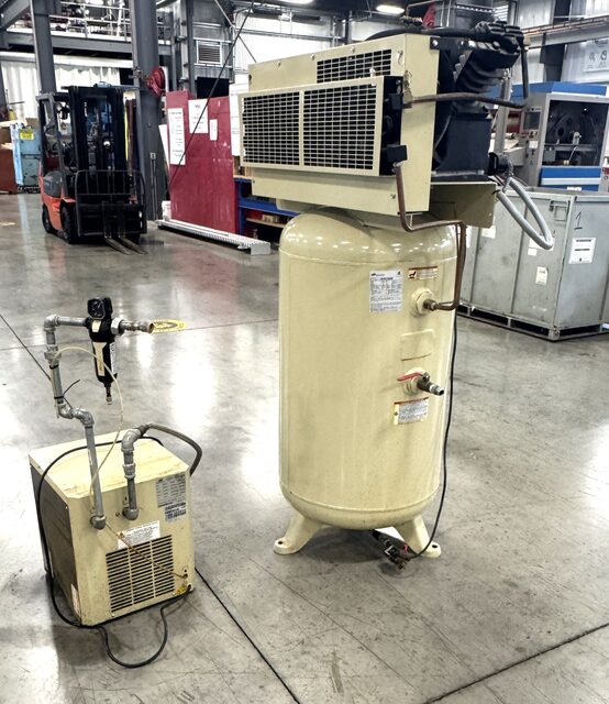 5 HP Ingersoll-Rand #2475N5-P, Two-Stage Air Compressor, w/ Air Dryer, R134a, 17 cfm @ 90 psi - Image 1