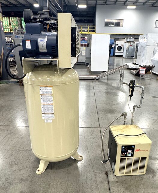 5 HP Ingersoll-Rand #2475N5-P, Two-Stage Air Compressor, w/ Air Dryer, R134a, 17 cfm @ 90 psi - Image 3