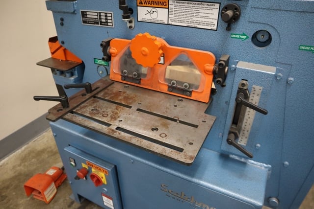 6" x 6" x 1/2" Scotchman #50514-EC, Hydraulic Ironworker, 50 Ton, Flat Shear, Brake, Punch, Notcher - Image 5