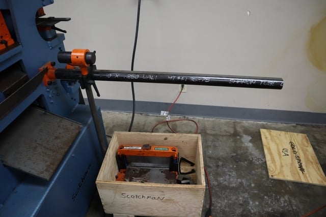 6" x 6" x 1/2" Scotchman #50514-EC, Hydraulic Ironworker, 50 Ton, Flat Shear, Brake, Punch, Notcher - Image 9