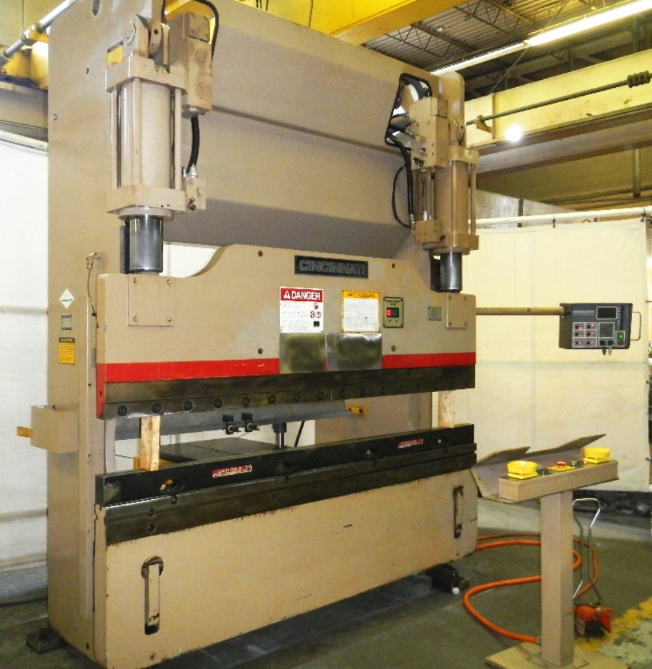 90 Ton, Cincinnati #90CBX6, CNC Press Brake, 8' overall, 72" between housing, 14" stroke, 15" open, 7" Shut - Image 1