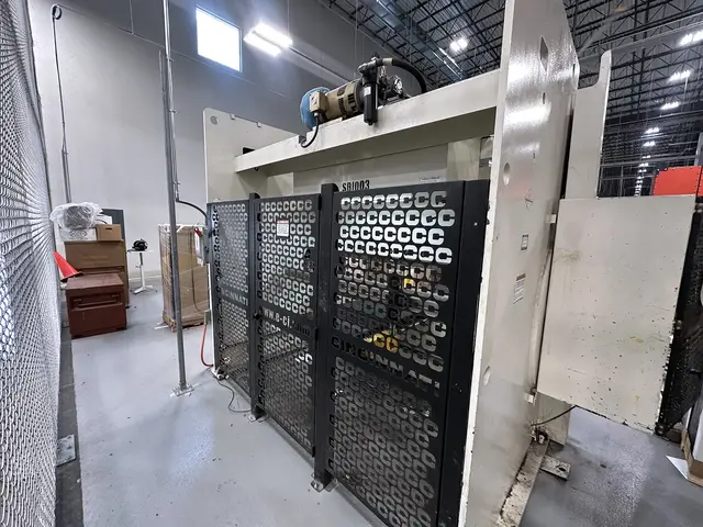 90 Ton, Cincinnati #90PF+6, hydraulic press brake, 8' overall, 72" between housing, 8" stroke, 7" throat, 15" - Image 2