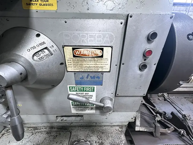 32"/42" x 120" Poreba #TPK-80, engine lathe, 3.75" bore, 8-800 RPM, 21 speeds, A1-11, 1979 - Image 3
