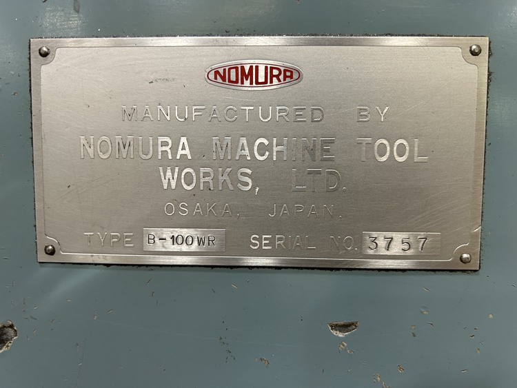 4" Nomura #B-100WR, table type horizontal boring mill, 55" x 63" built-in power rotary table, digital read - Image 11