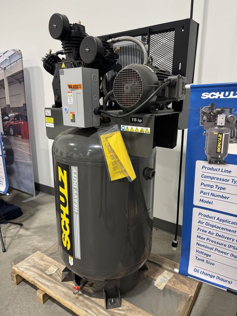 60 cfm, 175 psi, Schulz #15120HW60X-3, piston air compressor, 15 HP, 208-230/460 V., new - Image 3