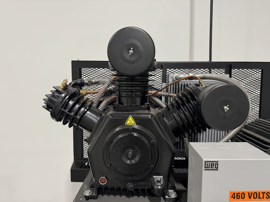 60 cfm, 175 psi, Schulz #15120HW60X-3, piston air compressor, 15 HP, 208-230/460 V., new - Image 4