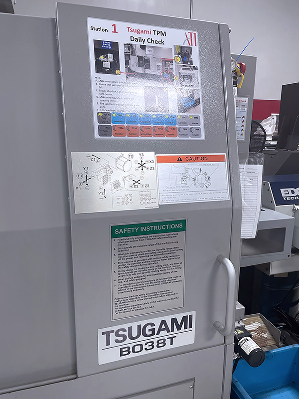 Tsugami #B038T, CNC swiss lathe, 1.5" bar, 9.84" length, 9-Axis, 5000 RPM, 7.5 HP, Fanuc 31i-B, 2017 - Image 5