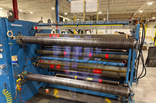 Dusenbery #835-24, 72" duplex slitter rewinder, 40" unwind diameter, 24" rewind diameter, 460 V., 3 Ph. - Image 4