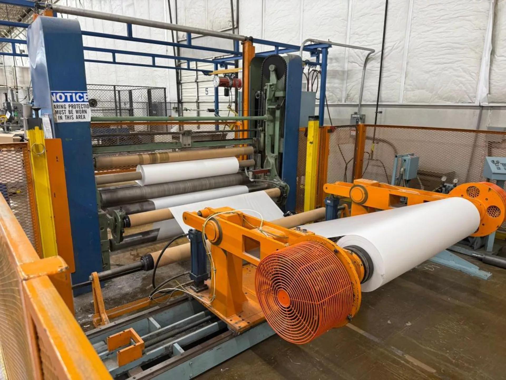 Shanks, 84" two drum slitter rewinder with shaftless floor pick-up unwind stand - Image 2