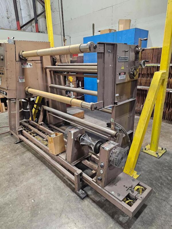 Voorwood #S64R, 64" duplex slitter rewinder, 24" unwind, 24" rewind, shaftless unwind - Image 1