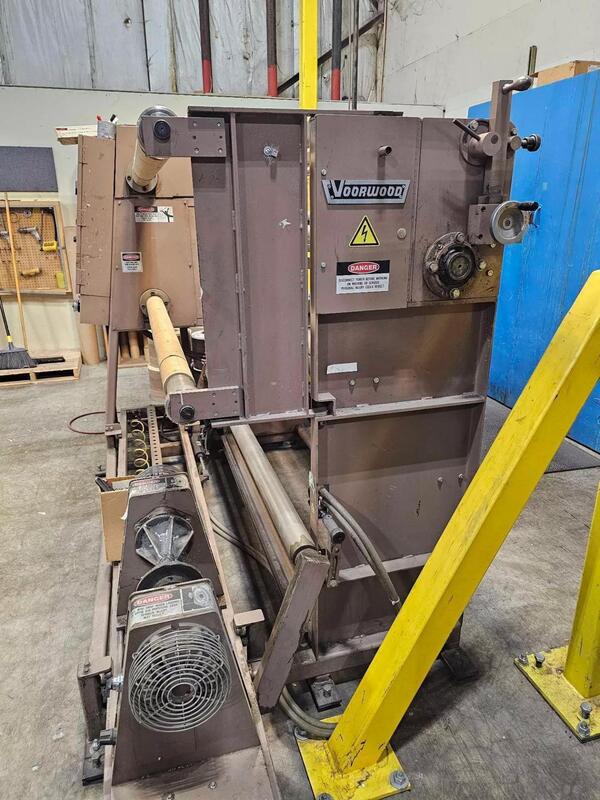 Voorwood #S64R, 64" duplex slitter rewinder, 24" unwind, 24" rewind, shaftless unwind - Image 5