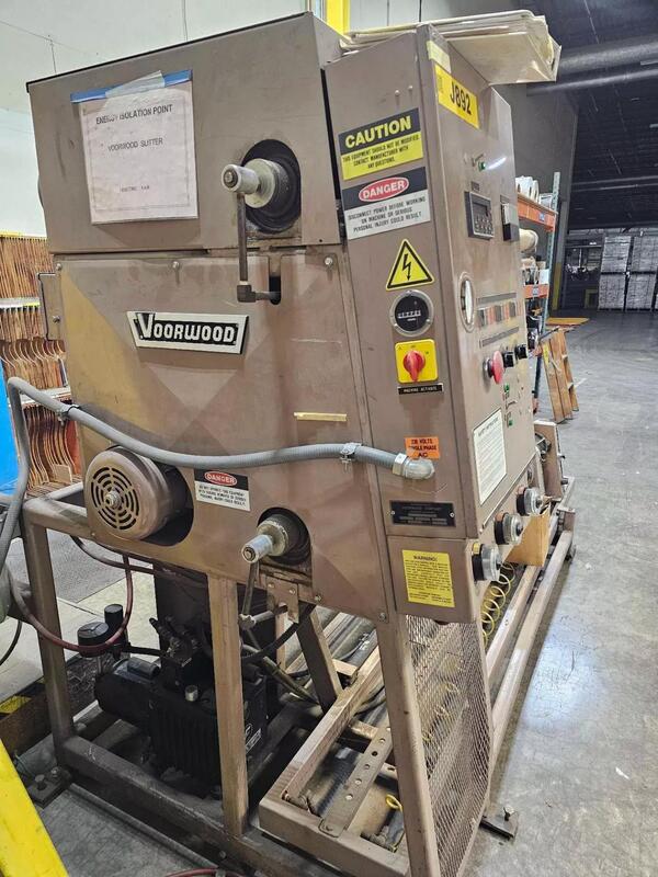 Voorwood #S64R, 64" duplex slitter rewinder, 24" unwind, 24" rewind, shaftless unwind - Image 6