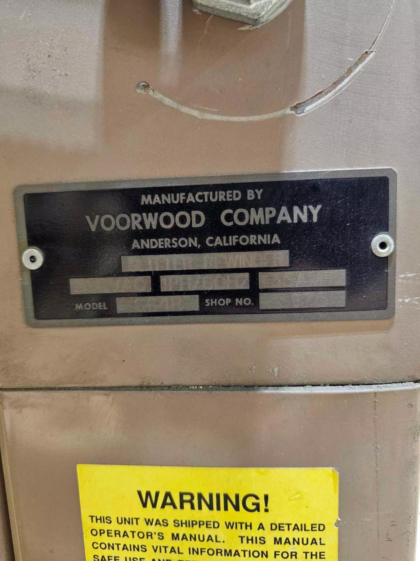 Voorwood #S64R, 64" duplex slitter rewinder, 24" unwind, 24" rewind, shaftless unwind - Image 9