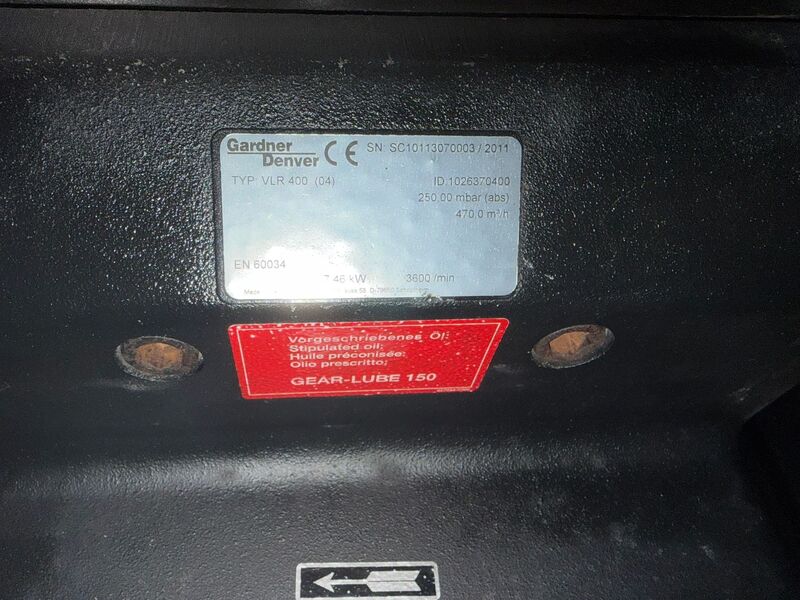 272 CFM, Rietschle #VLR400, vacuum pump, 10 HP, 2011 (2 available) - Image 2