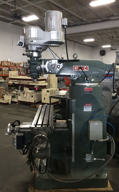 MSC #951710, vertical mill, 9" x42" tbl., 2 HP, 30" X, 13" Y, 16" Z, 78-4800 RPM, NMTB-30, new digital read - Image 2