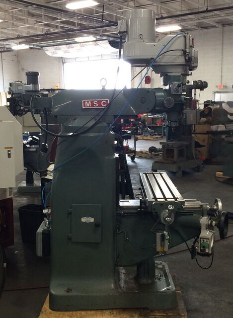 MSC #951710, vertical mill, 9" x42" tbl., 2 HP, 30" X, 13" Y, 16" Z, 78-4800 RPM, NMTB-30, new digital read - Image 3