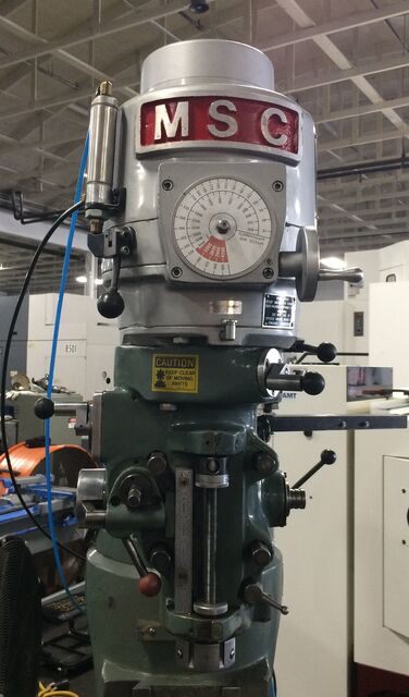 MSC #951710, vertical mill, 9" x42" tbl., 2 HP, 30" X, 13" Y, 16" Z, 78-4800 RPM, NMTB-30, new digital read - Image 7