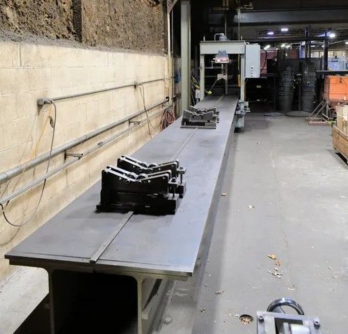 75 Ton, Dake #5-075, hydraulic h-Frame press, 10" stroke, 35" between housing, 360" x 32" table, 2 HP - Image 6