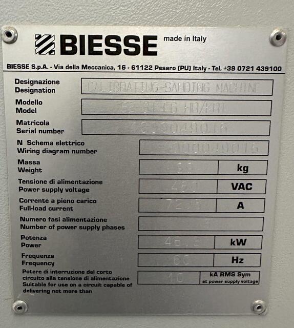 Biesse Viet #S2-31-F6-HR/KRT, wide belt sander - Image 9