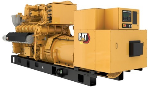 1500 KW Caterpillar #G3512H, Natural gas generator set, 400 Volts, 50 Hz, open skid, new - Image 1