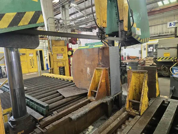 40" x 40" DoAll #C4048M, dual post automatic horizontal band saw, 33'  2.625"  .063" blade, 30 HP, 1990 - Image 6