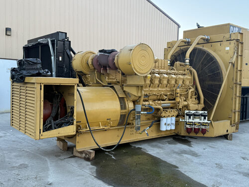1,500 KW Caterpillar #3516, diesel generator set, 480V., 3-Ph., 60 Hz, standby, open skid, 119,295 hours, 1992 - Image 2