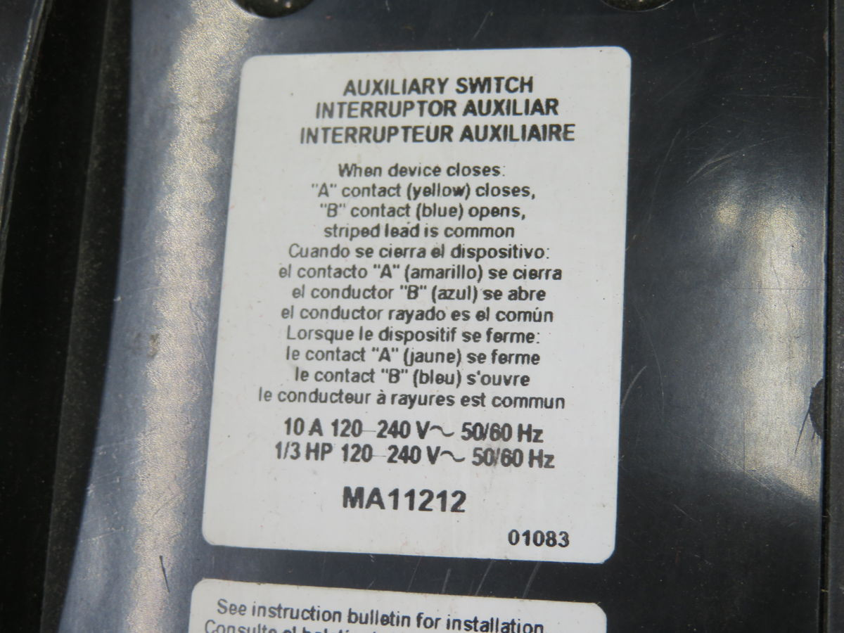 1200 Amps, Square D MHL3612001386, MCCB, 3-Pole, 600 Volts AC, 65 KA IC - Image 4