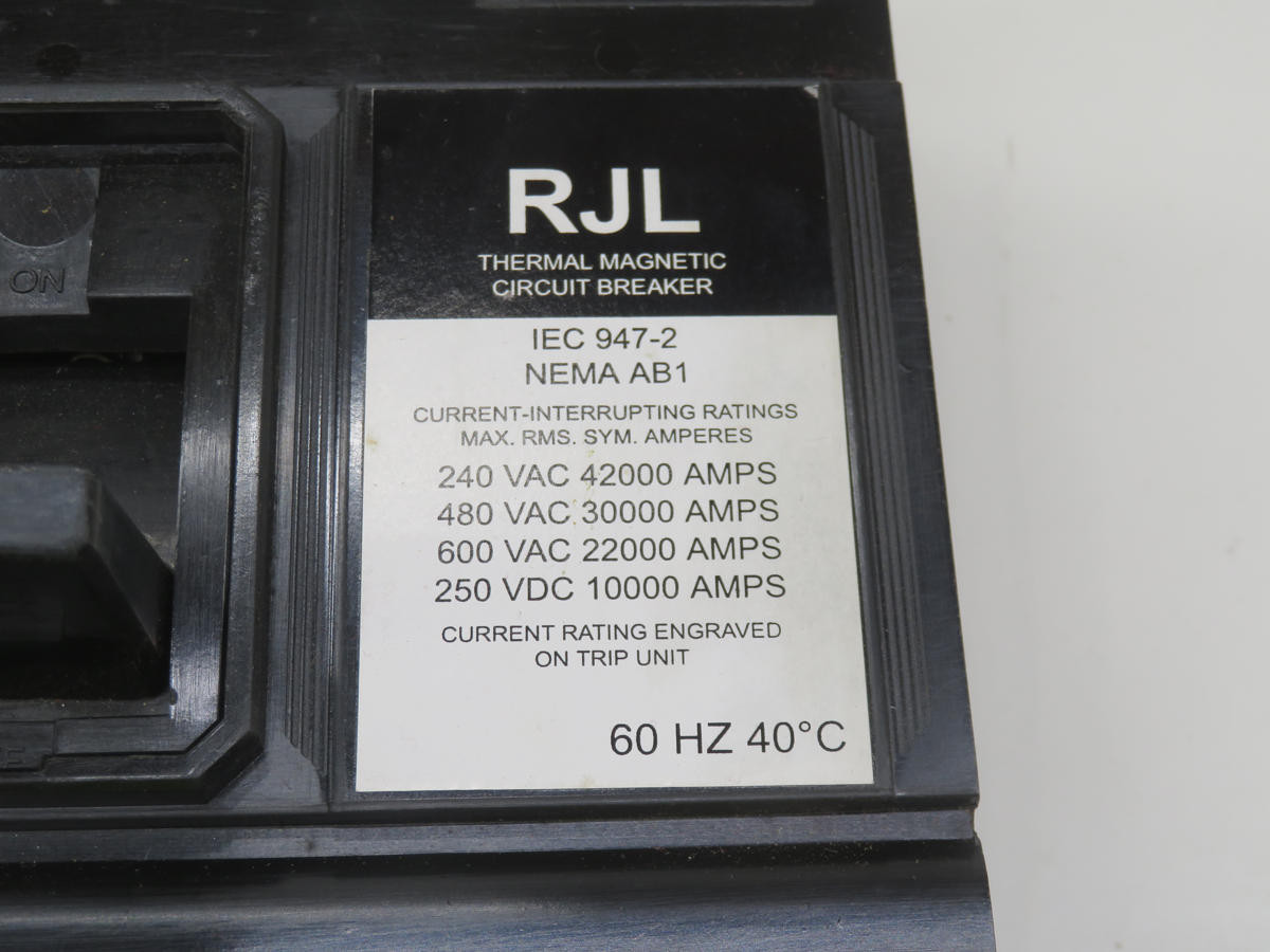 200 Amps, Miami Breaker RJL3-B200, MCCB, 3-Pole, 42 KA IC - Image 3