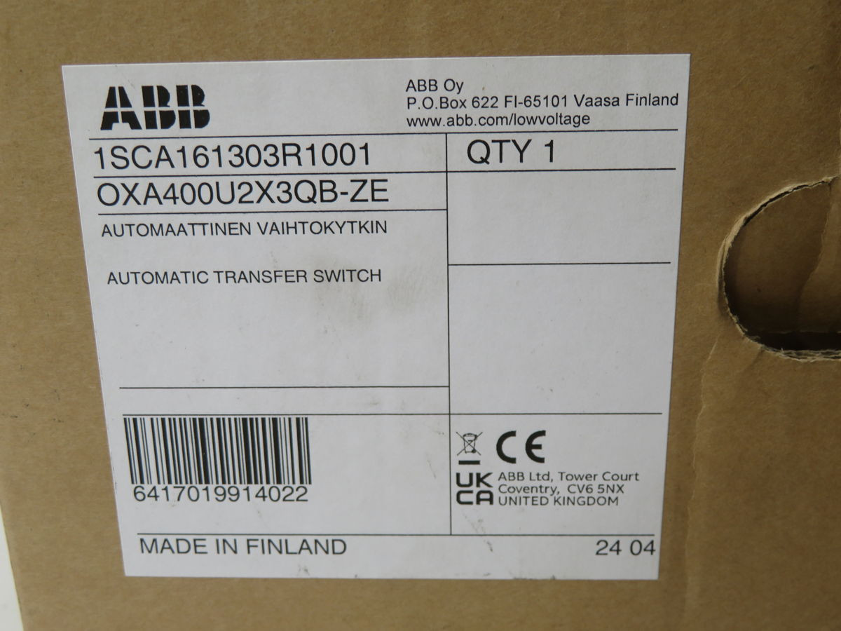 400 Amp. ABB OXA400U2X3QB-ZE, automatic transfer switch, 3-Pole, 600 Volts, NEMA 3R - Image 5