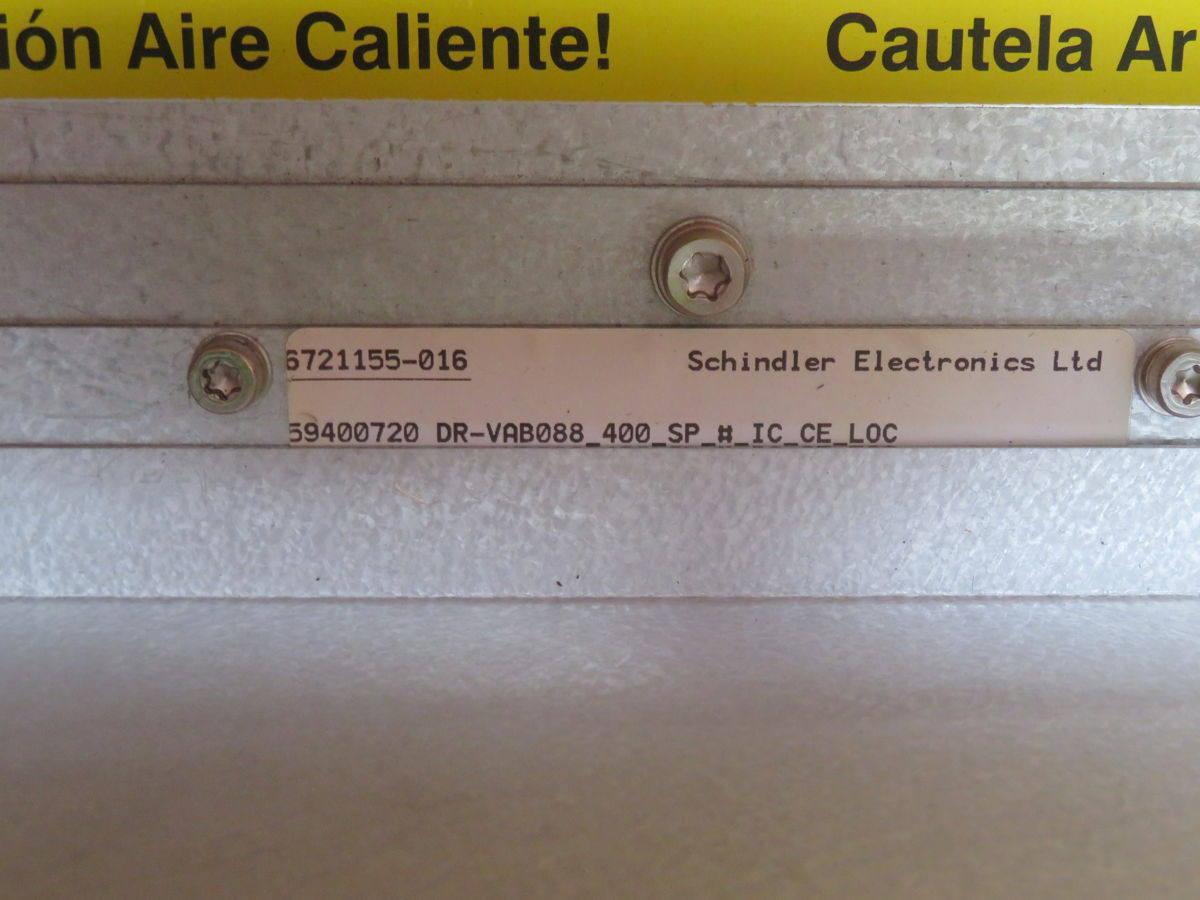 100 HP Schindler, DR-VAB088, Variable Frequency Drive, 380-480 Volts Input, 150 Amps Output - Image 4