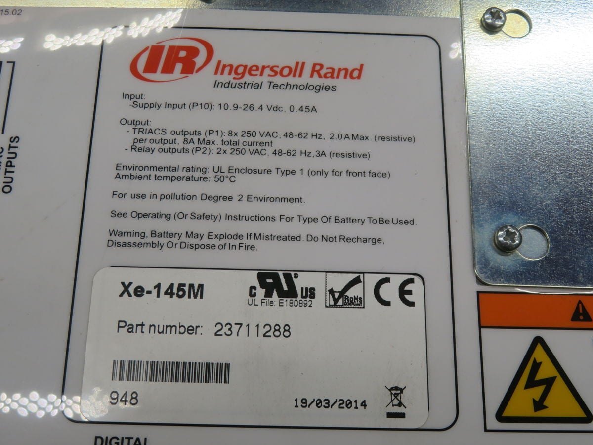 Ingersoll-Rand #XE-145M, 23711288 Controller, 10.9-26.4VDC Input, 250VAC Output - Image 8