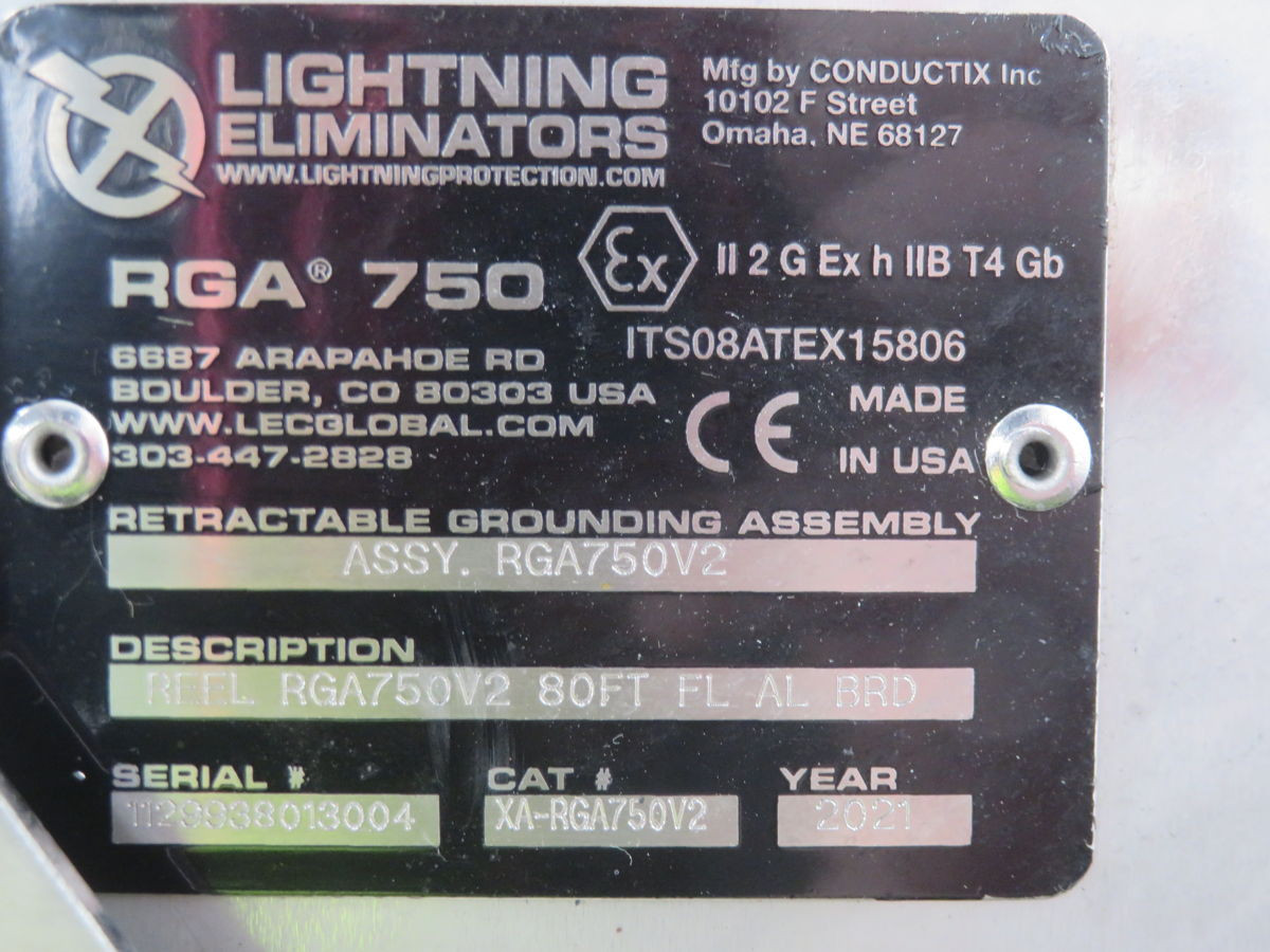 Lightning Eliminators #RGA750V2, Ground Strap, 3 IN Cable, Impedance <10 Mohms - Image 9