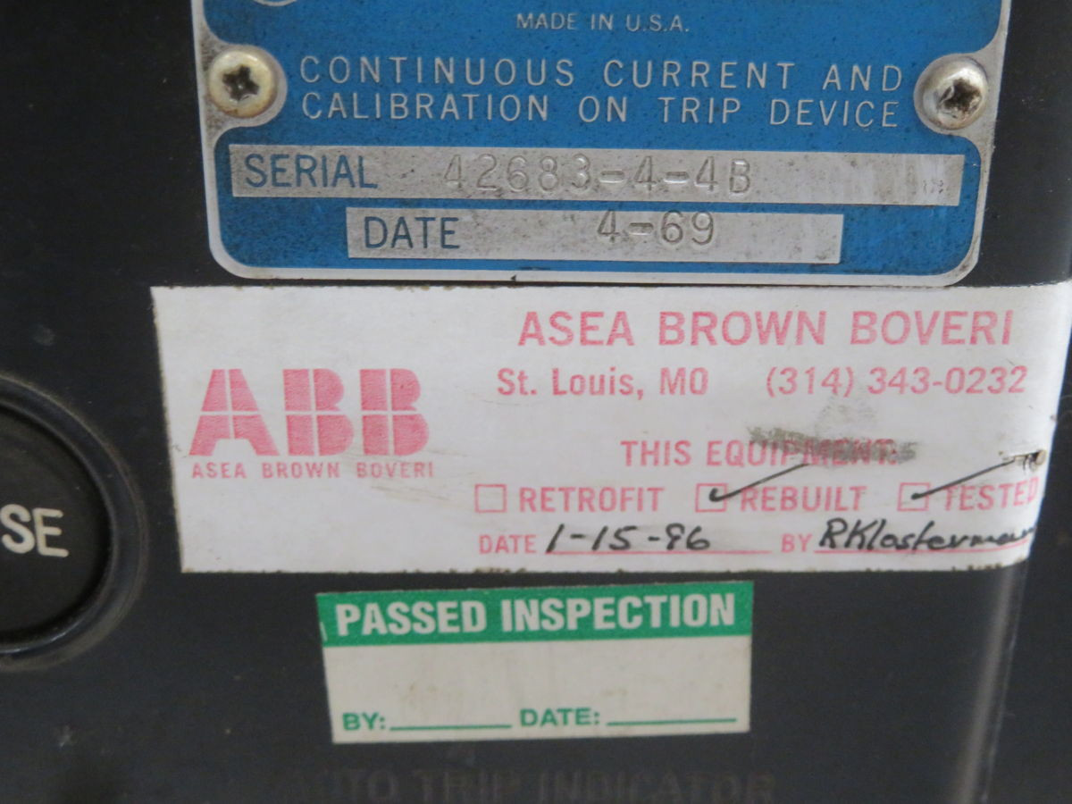 1600 Amps, ITE, K-1600, Air Circuit Breaker, Draw-Out, 600 Volts AC - Image 8