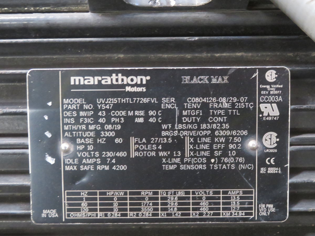 10 HP @ 109 RPM, Nord #9032.1, Gear Reducer w/ Motor, 16.04:1 Ratio - Image 7