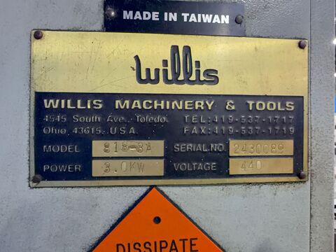 8" x 18" Willis #818-3A, Surface Grinder, 3 KW, 440 V. - Image 5