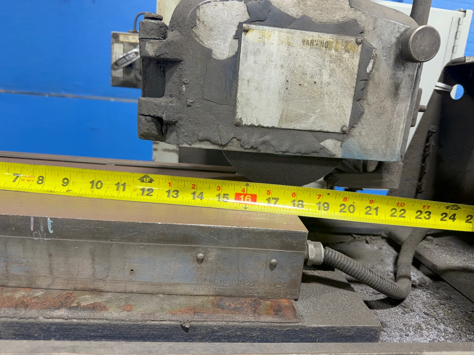 8" x 18" Willis #818-3A, Surface Grinder, 3 KW, 440 V. - Image 6