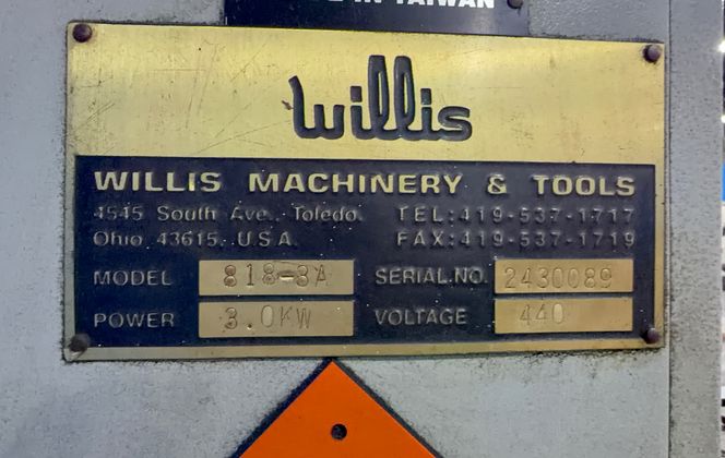 8" x 18" Willis #818-3A, Surface Grinder, 3 KW, 440 V. - Image 9