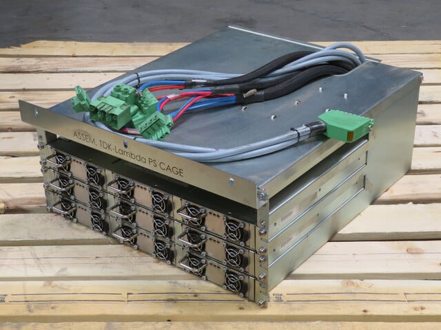 TDK #YM-10-1814, Power Supply Cage Assembly, 3-Slot, 1U Rack, 19" Wide, ROHS (2 available) - Image 1