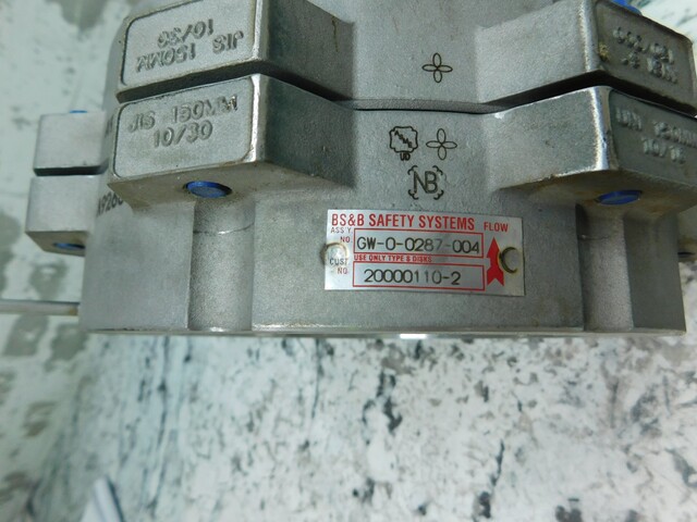 BS & BG #W-0-0287-004, Rupture Disk Safety Head Holder, ANSI 6 150/300, 316 Stainless Steel, new - Image 3