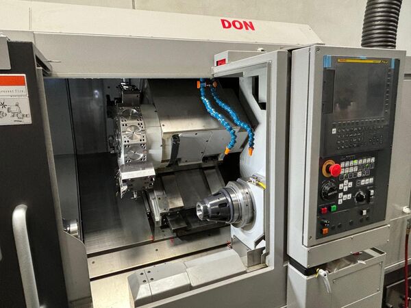 Tsugami #M08SY-II, CNC lathe, Fanuc 0iTF Plus Control, LNS QLS80 S2 barfeeder, 8" chuck, 2.56" bar, 2021 - Image 3