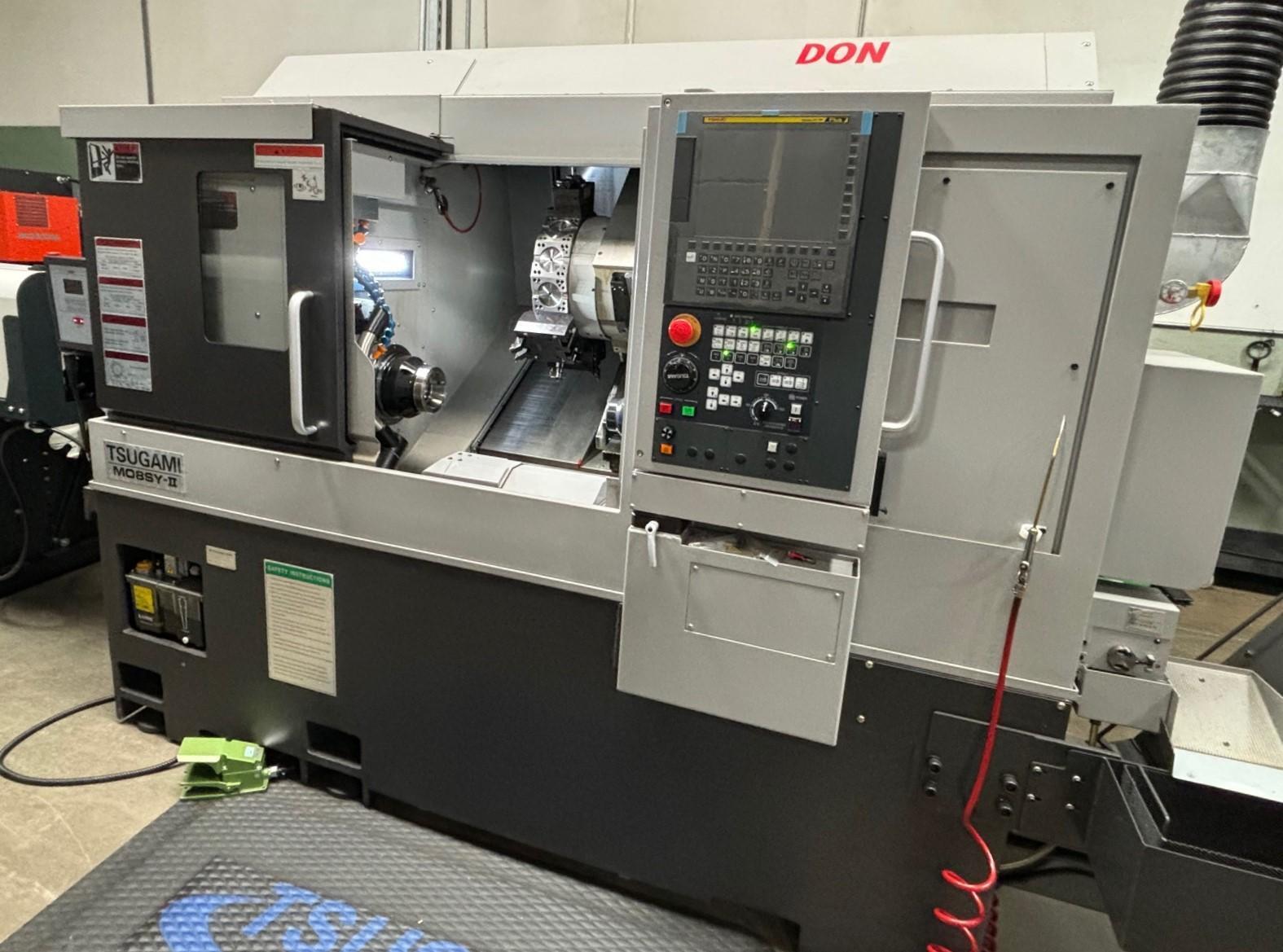 Tsugami #M08SY-II, CNC lathe, Fanuc 0iTF Plus Control, LNS QLS80 S2 barfeeder, 8" chuck, 2.56" bar, 2021 - Image 4