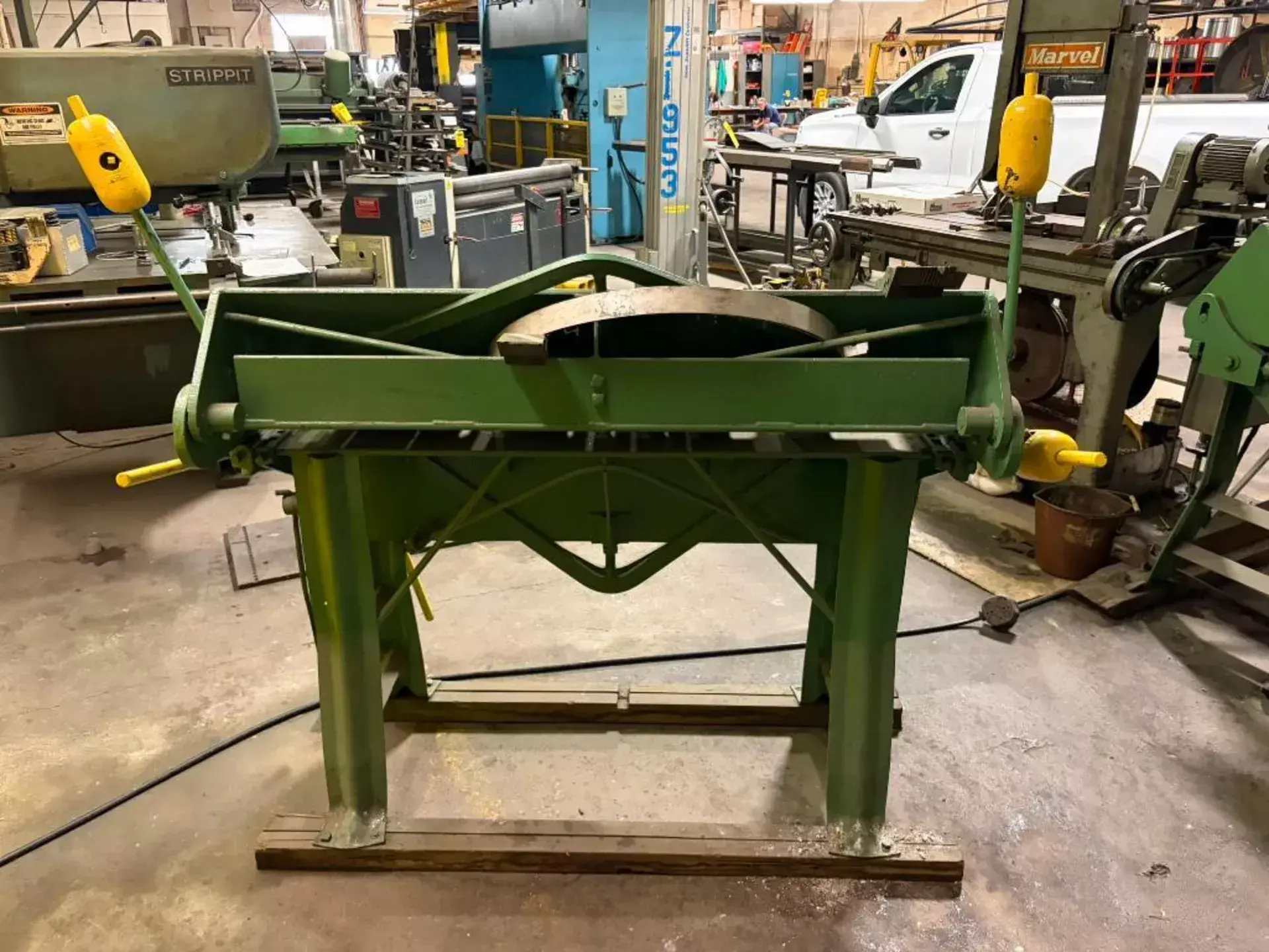 14 gauge x 4' Chicago, Dreis & Krump #W31, manual box & pan press brake, 10 adjustable fingers - Image 2